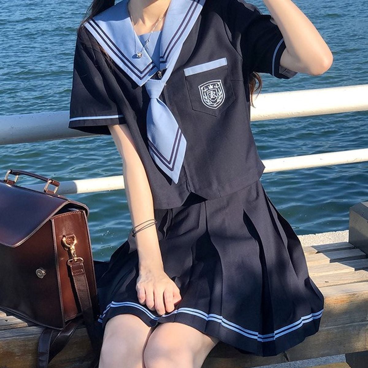 Navy Blue Sailor Outfit Set