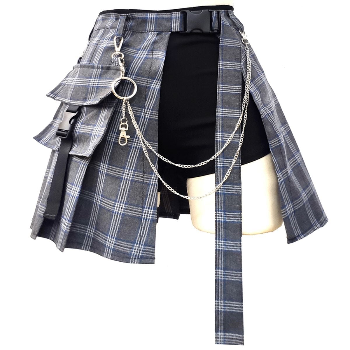 Asymmetrical Skirt with Shorts