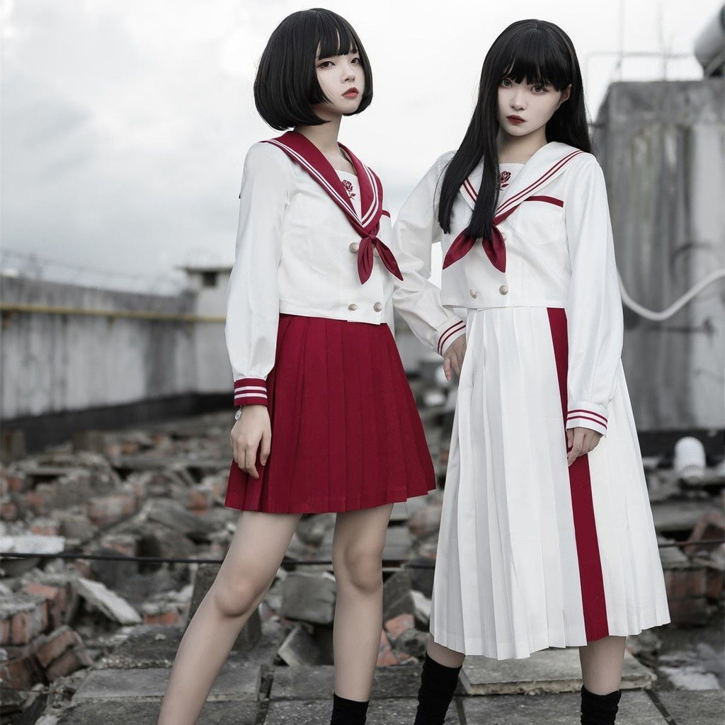 Red and White Sailor Uniform