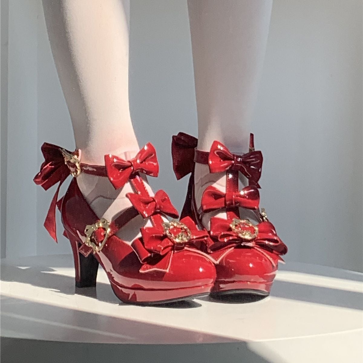 Bow Adorned Lolita High Heels