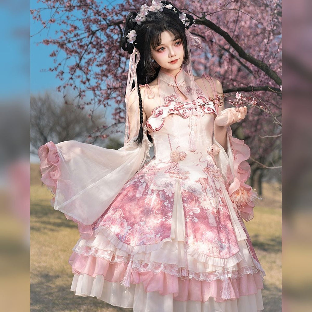 Cherry Blossom Chinese-Inspired Dress