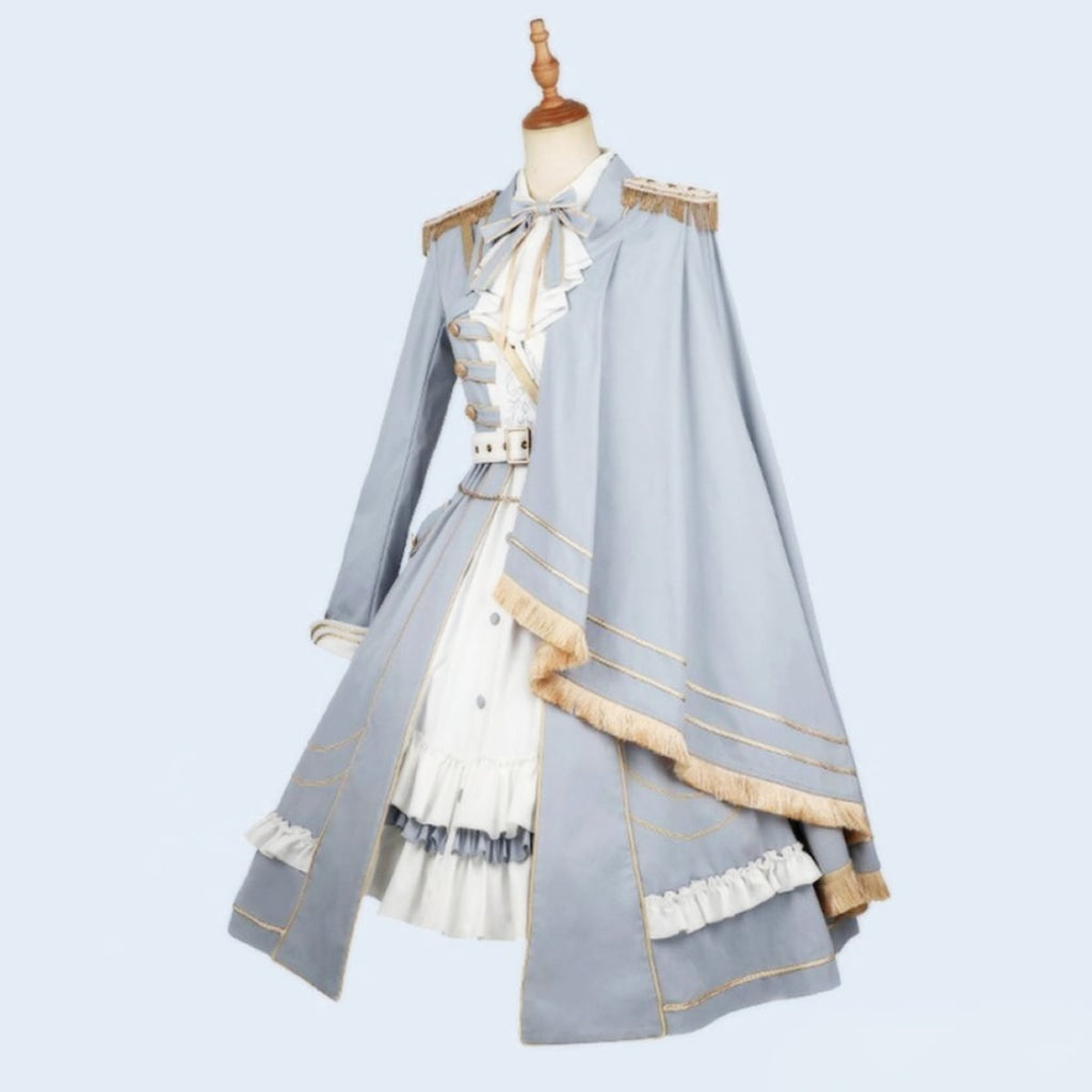 Sky Blue Military Lolita Dress Set