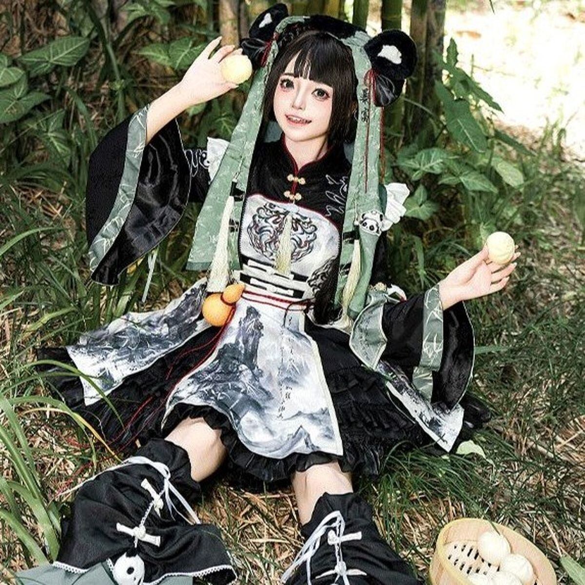 Panda-Themed Chinese Dress Set