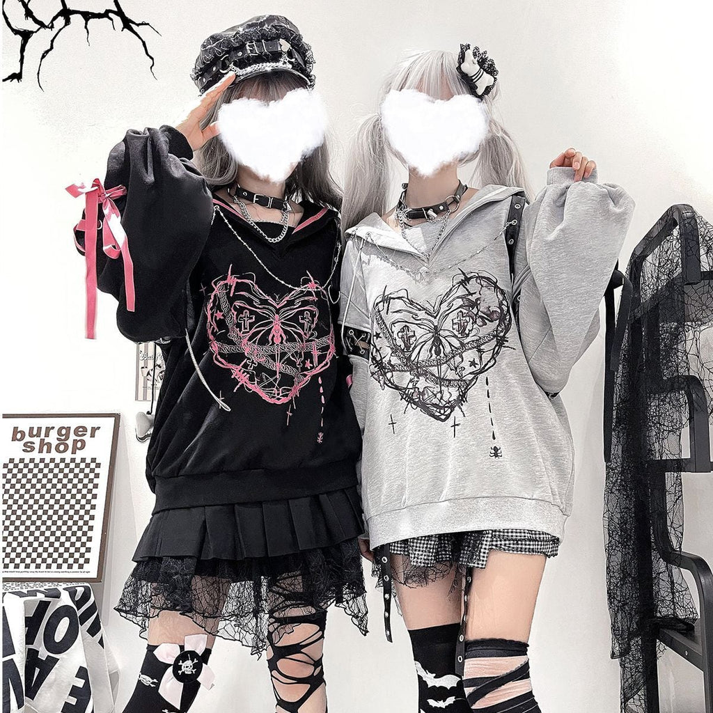 Y2K Subculture Chain Belt Top Set