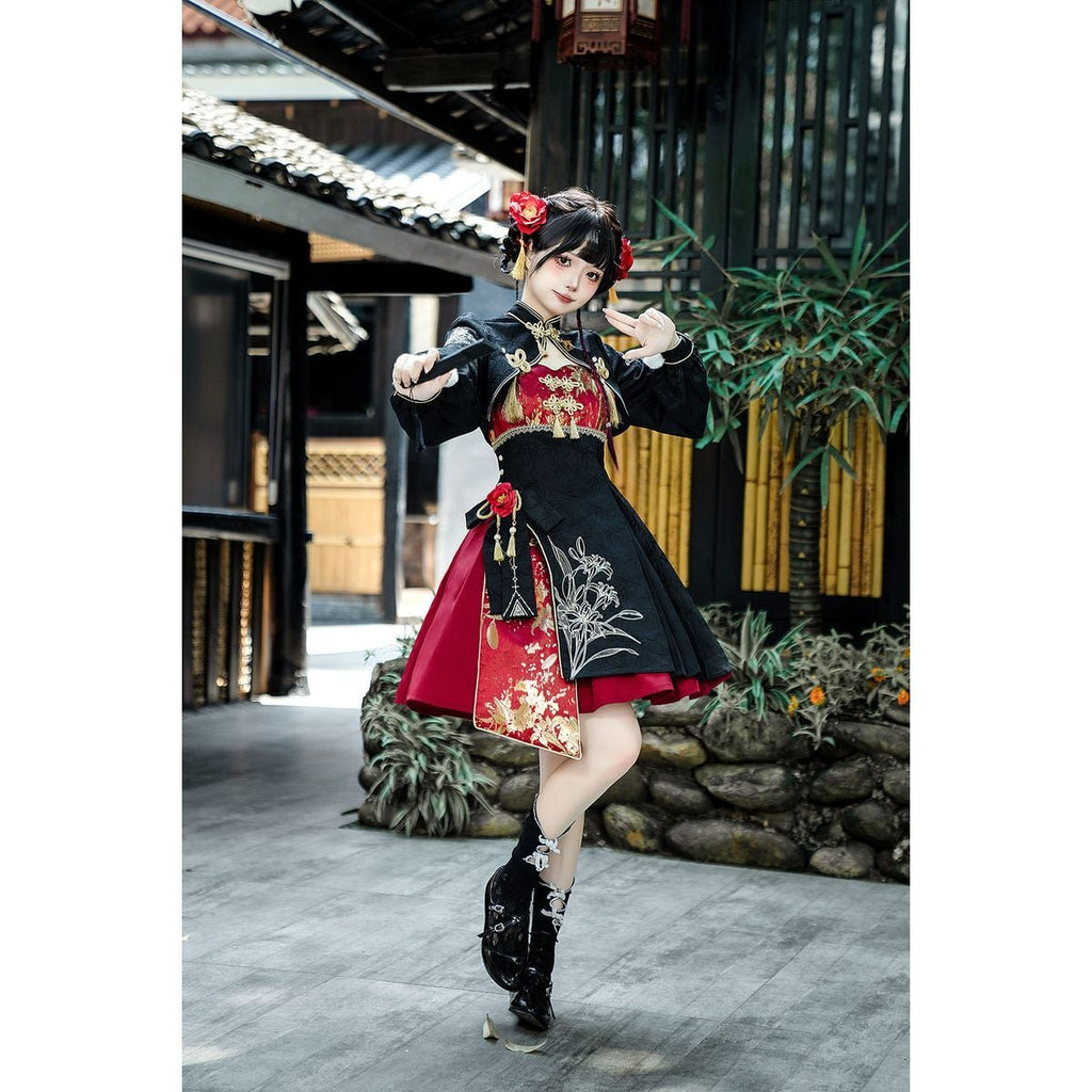 Stylish Asymmetrical Chinese Lolita Attire