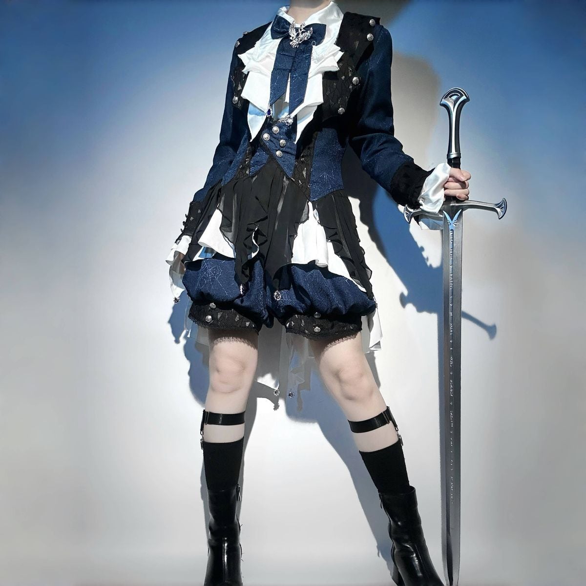 Regal Blue and White Prince Ensemble