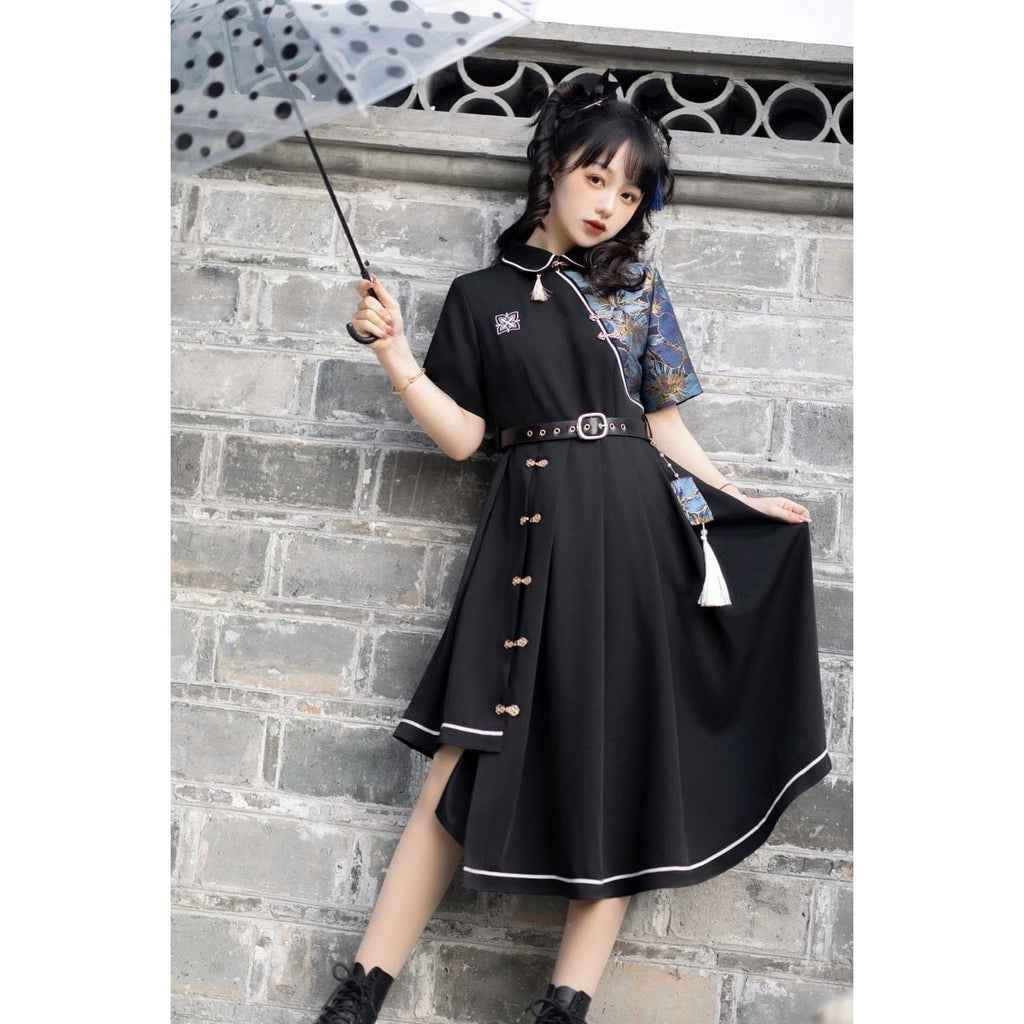 Stylish Asymmetrical Oriental Dress