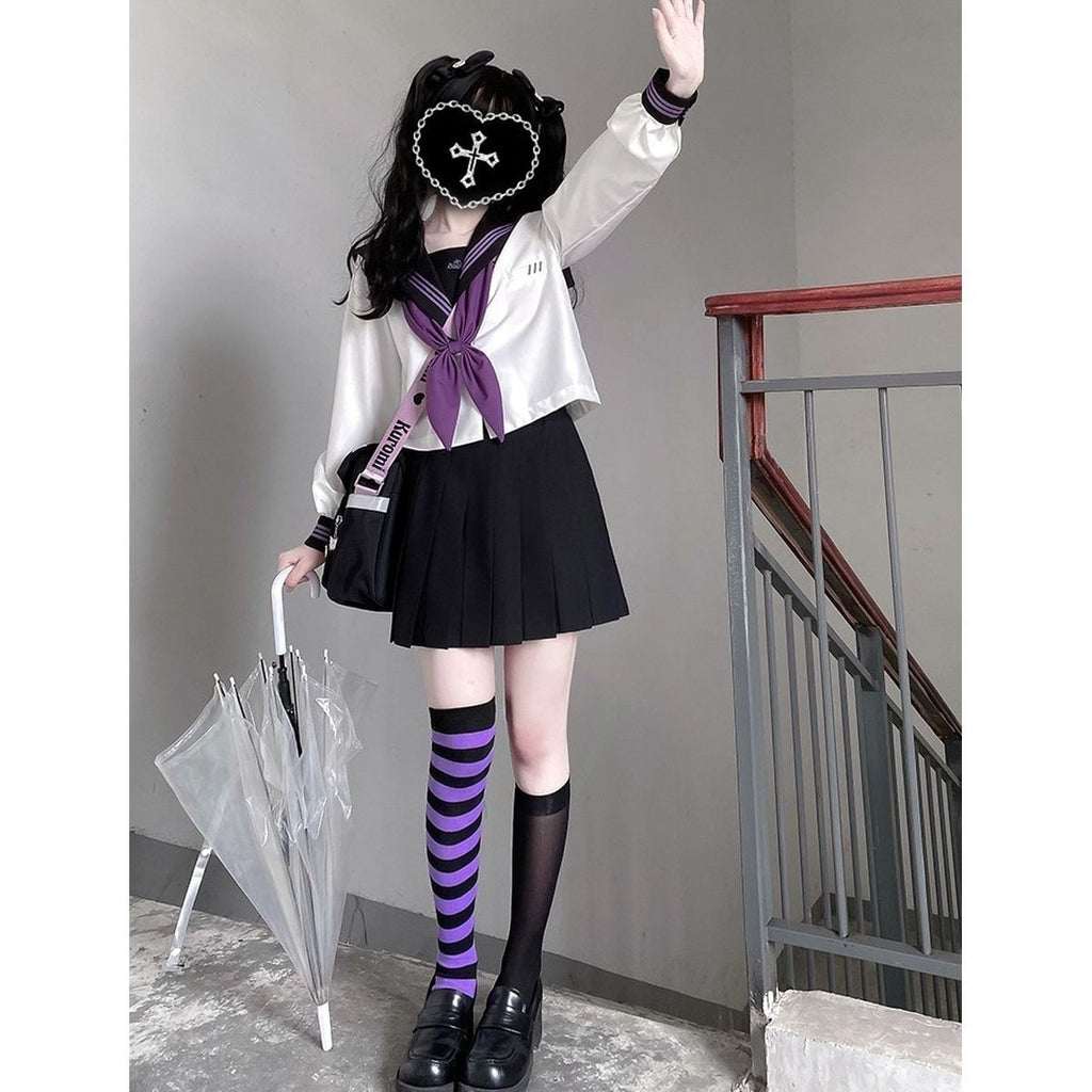 Purple and Black Sailor Uniform