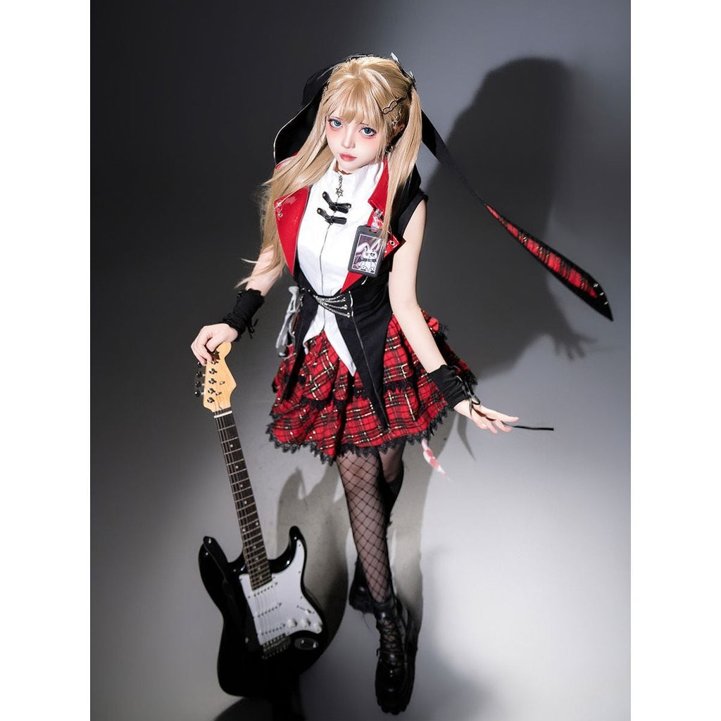 Whimsical Checkered Rabbit Set