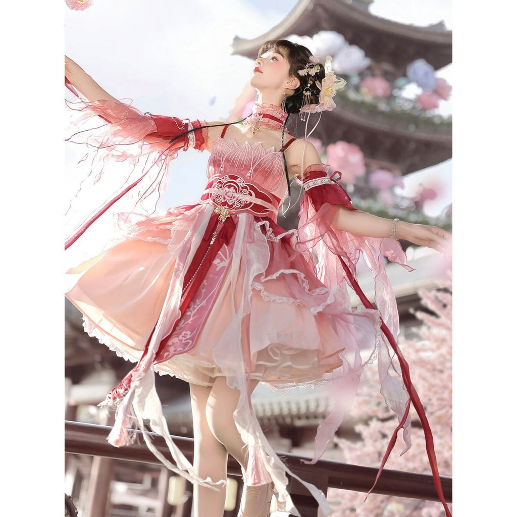 Elegant Frill Lolita Dress Ensemble