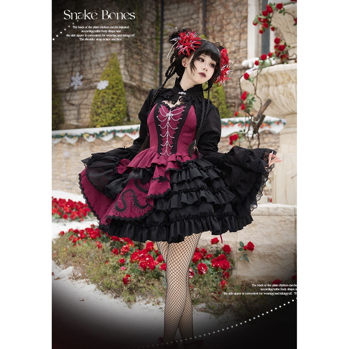 Gothic x China Asymmetrical Jumper Skirt