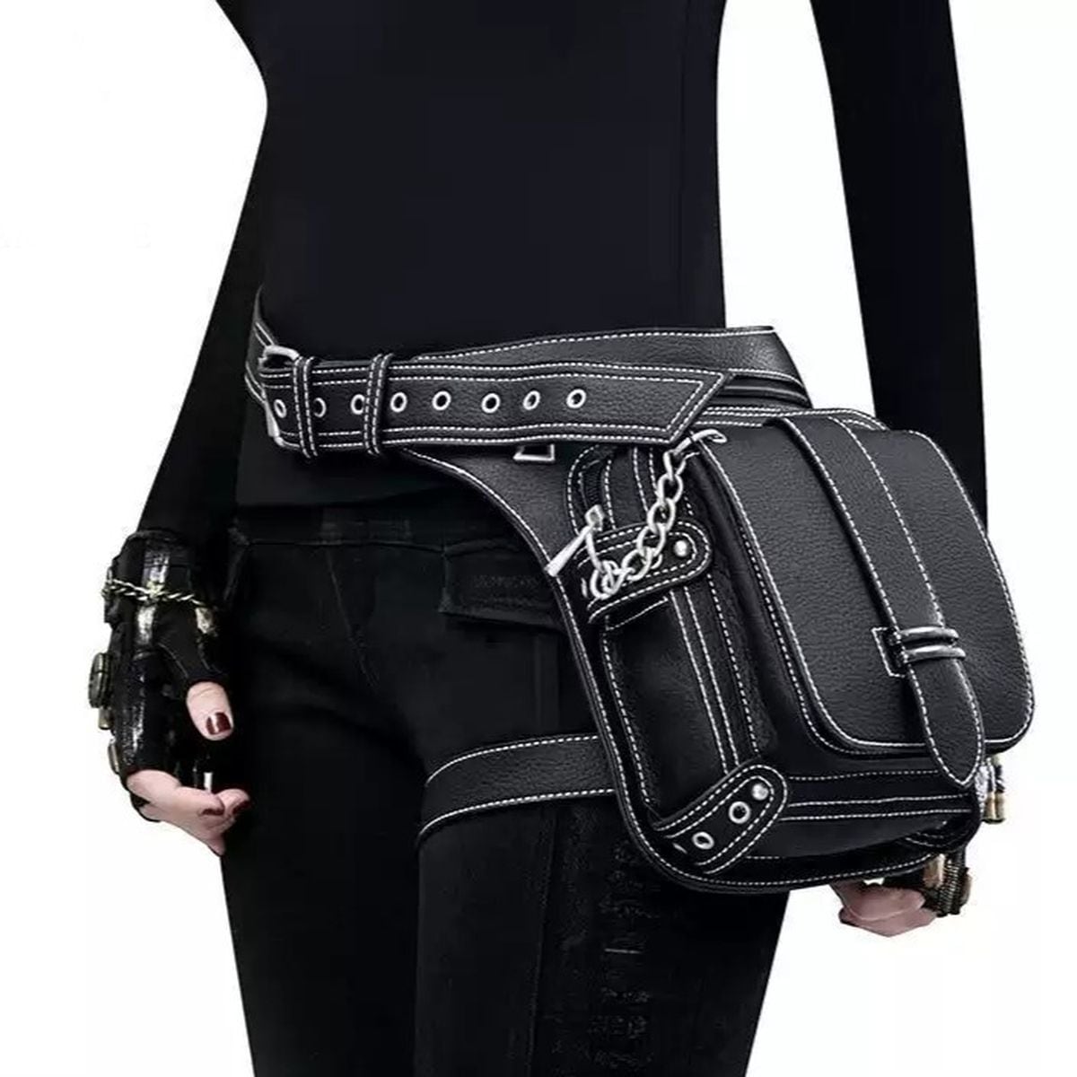 Gothic Black Side Bag