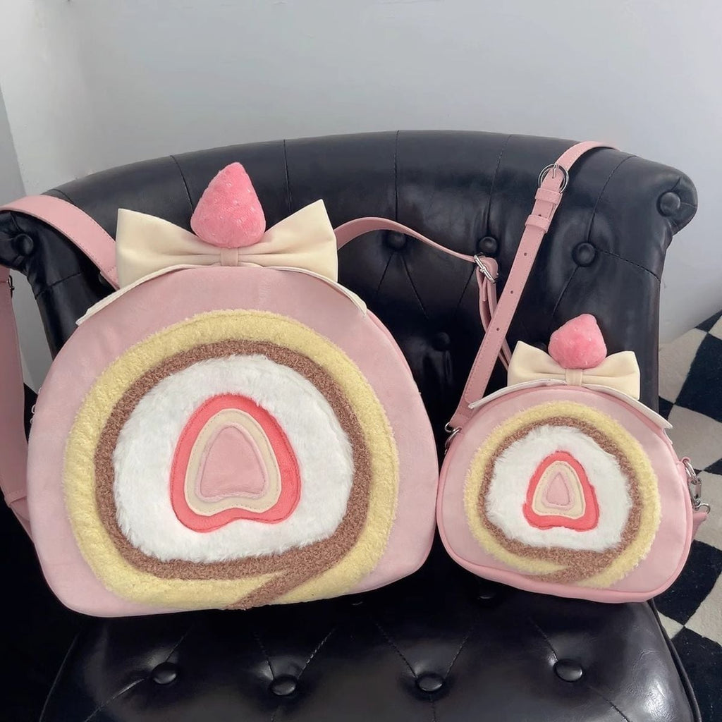 Strawberry Roll Cake Backpack