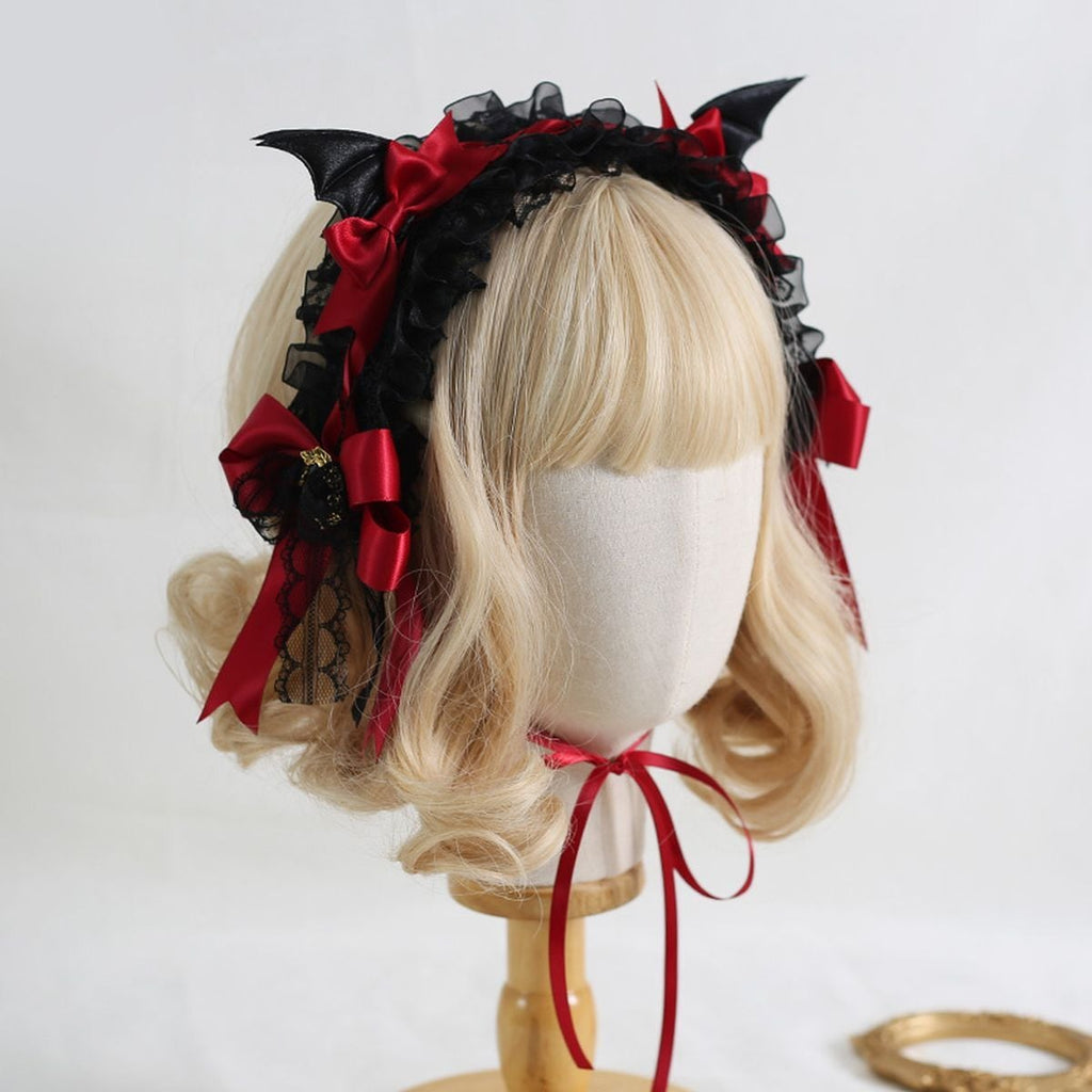 Devil Wings Lace Headpiece
