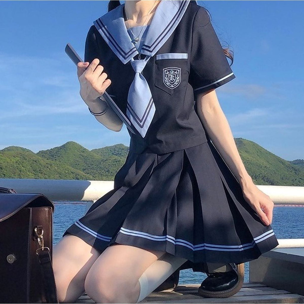 Navy Blue Sailor Outfit Set