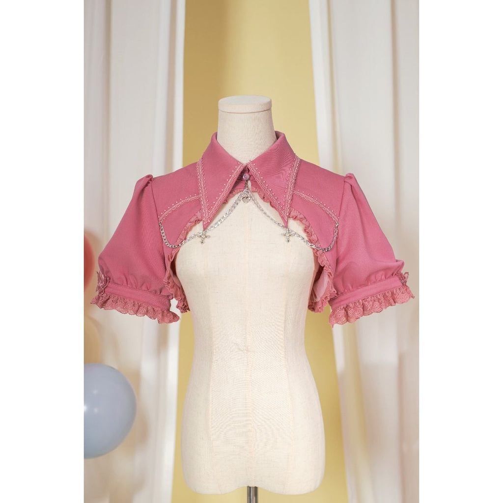 Gothic Lace-Up Jumper Skirt Set