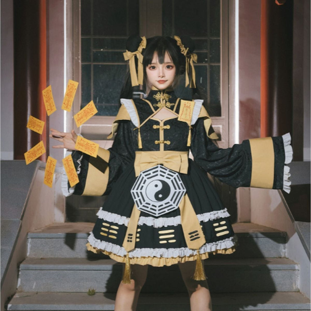 Chinese-Inspired Lolita Dress Ensemble