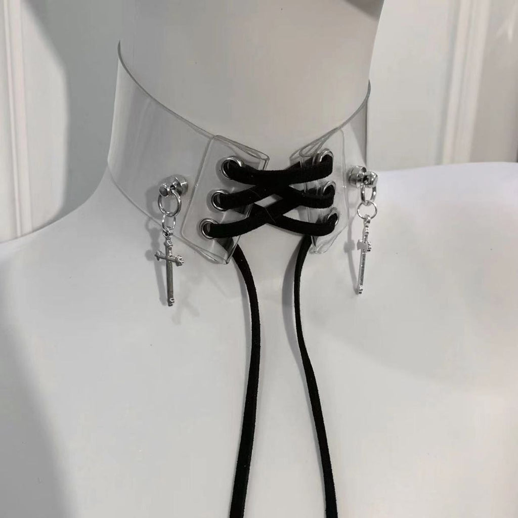Jirai-kei Lace-Up Choker
