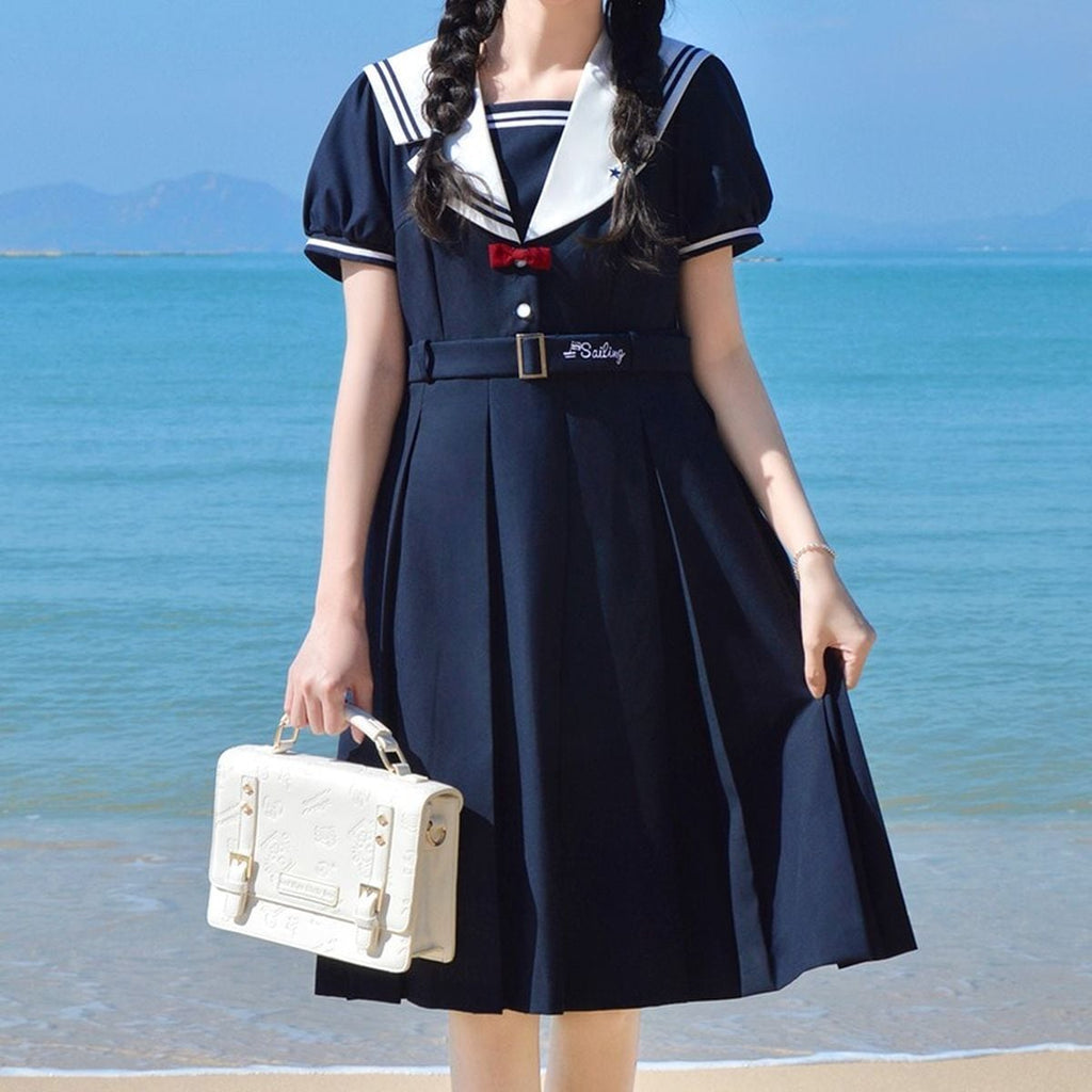 Cute Short Sleeve Sailor Outfit