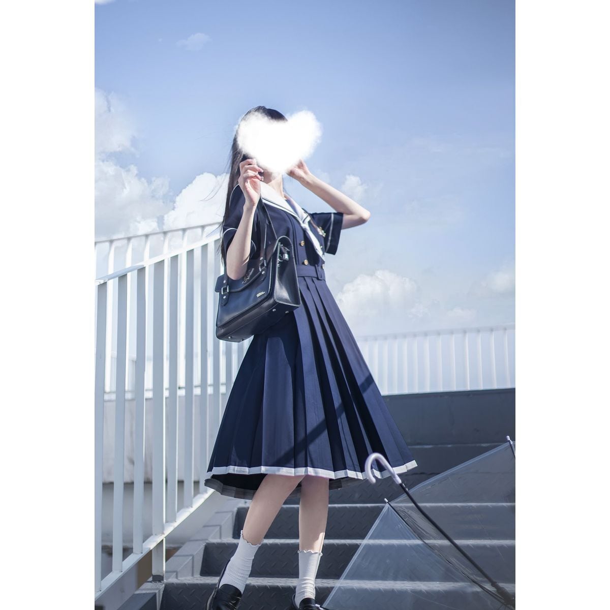 Elegant Sailor Collar Dress