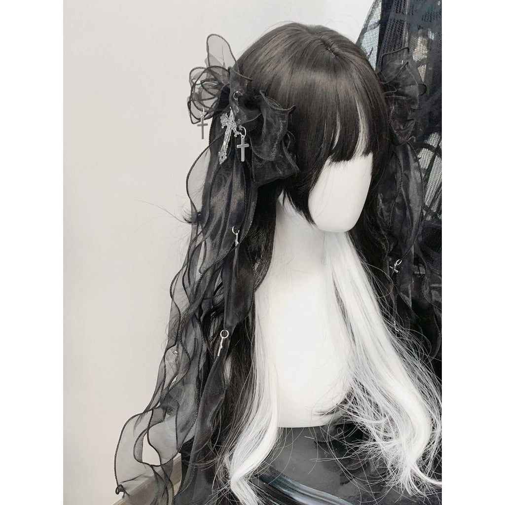 Cross Frill Ribbon Hair Accessory