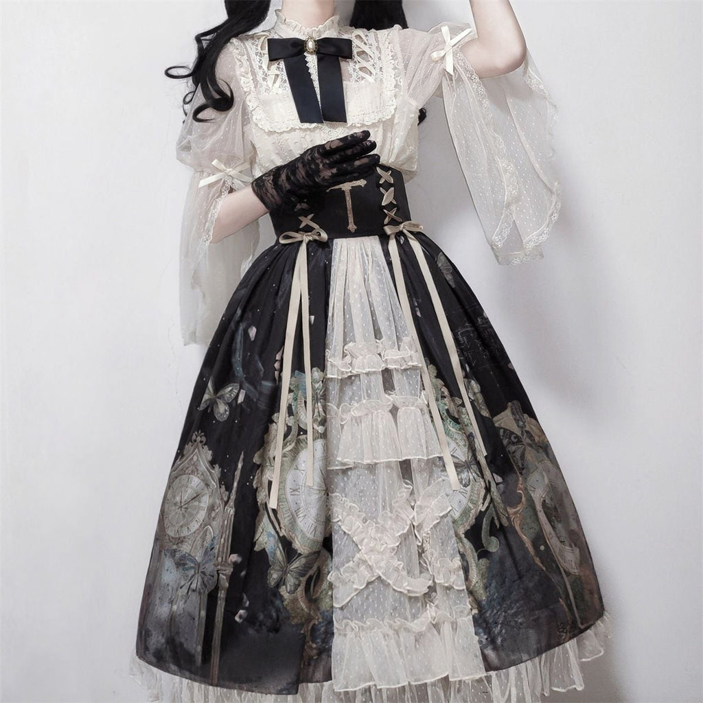 Chic Gothic Cross Lolita Dress