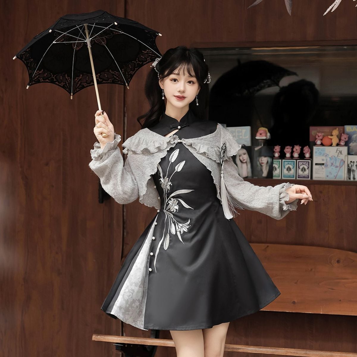 Graceful China-Style Dress Set