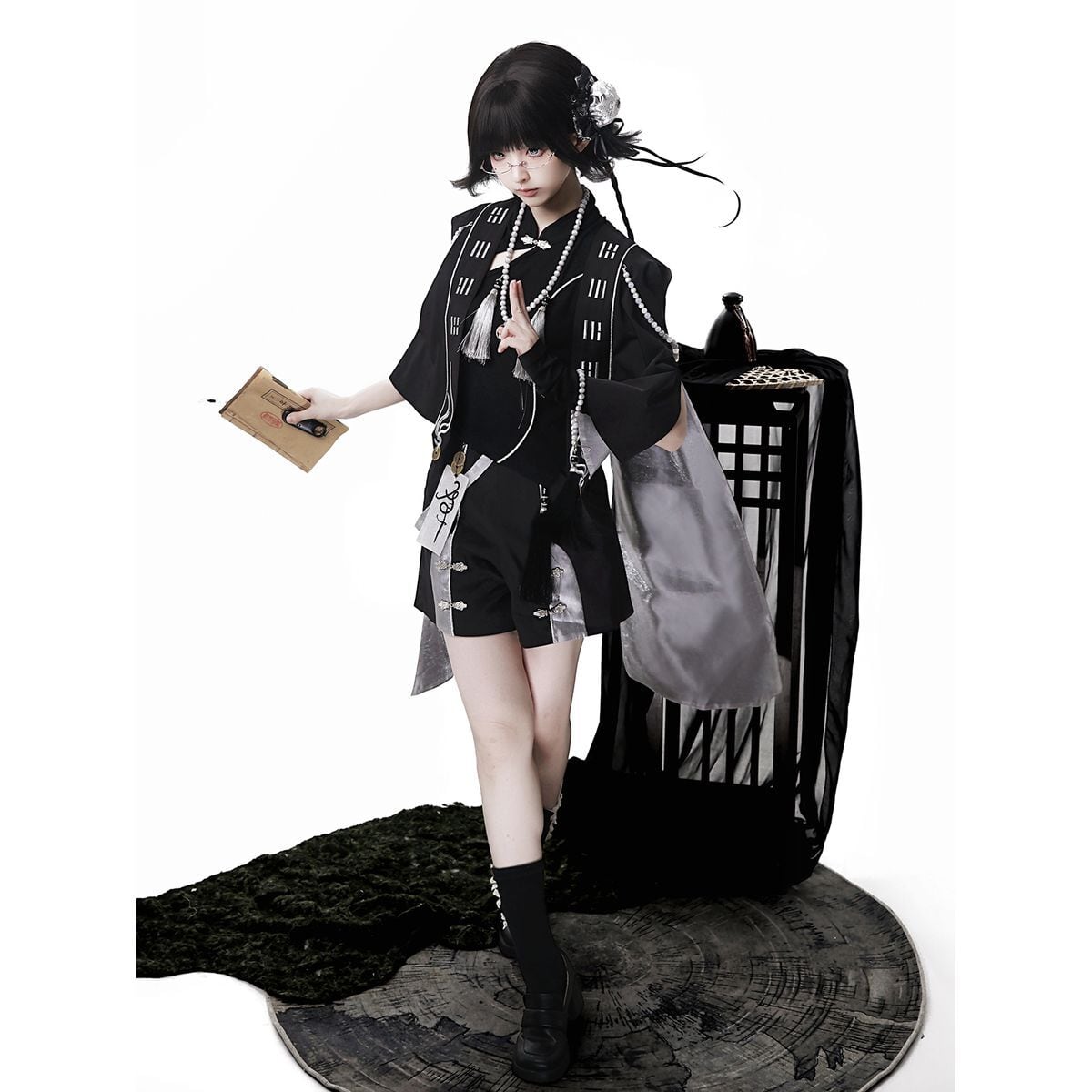 Stylish Cape Shorts Set