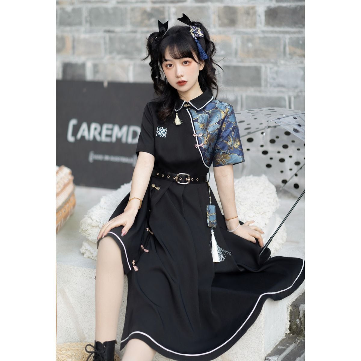 Stylish Asymmetrical Oriental Dress