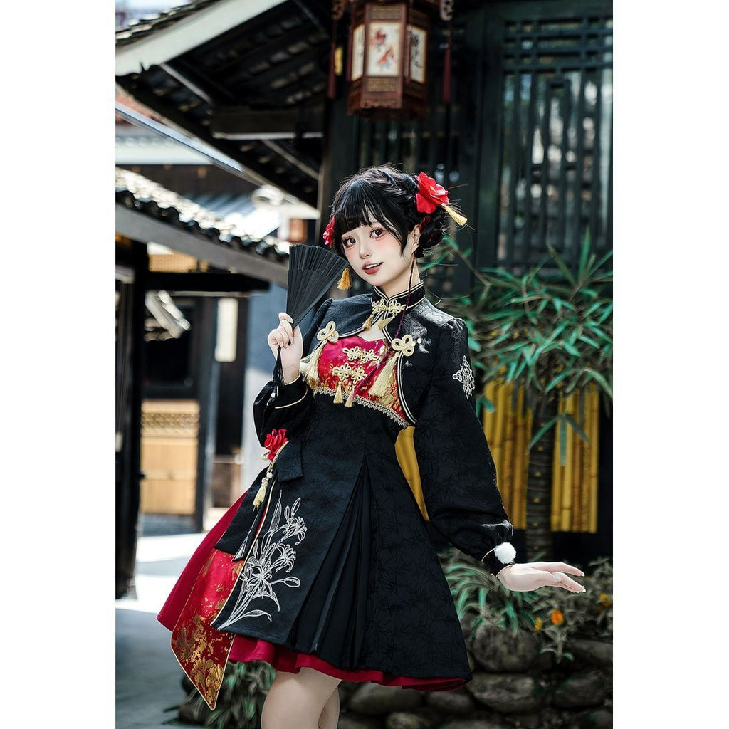 Stylish Asymmetrical Chinese Lolita Attire
