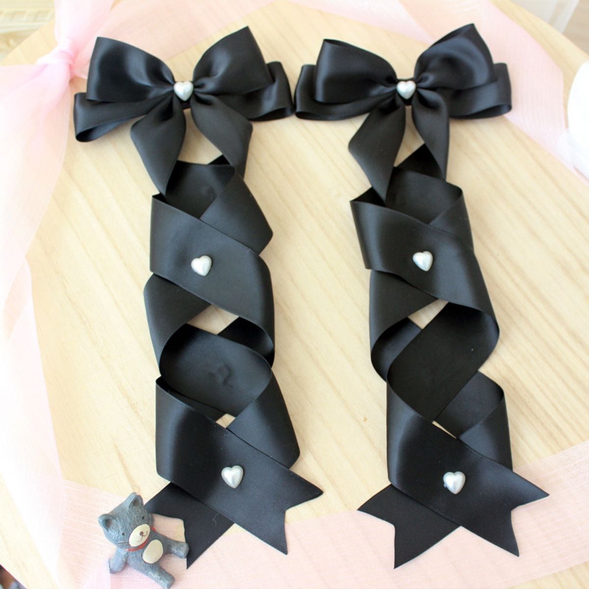Twin Tail Ribbon Hair Accessories