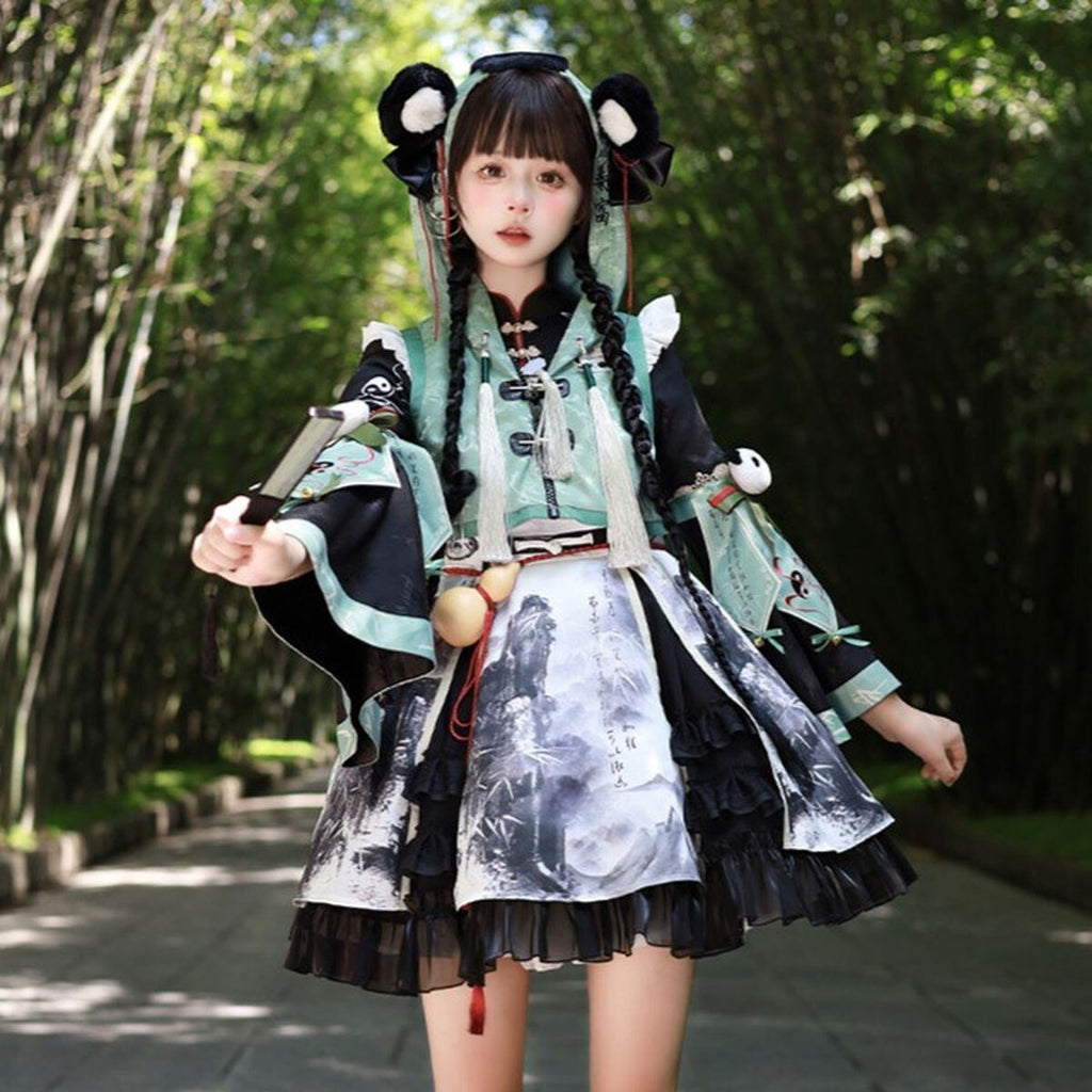 Panda-Themed Chinese Dress Set