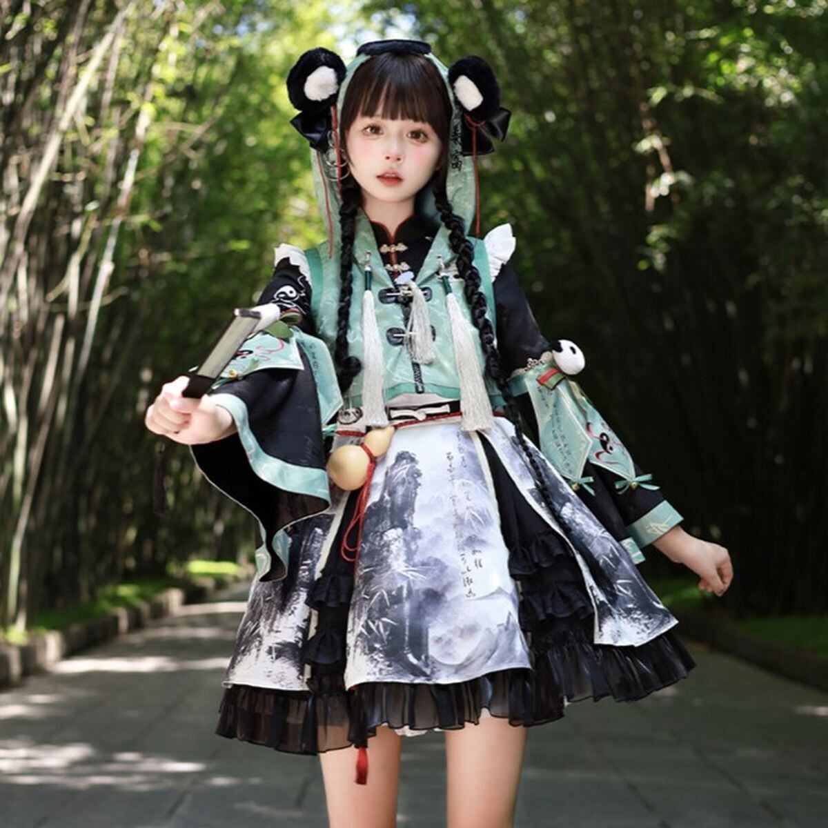 Panda-Themed Chinese Dress Set