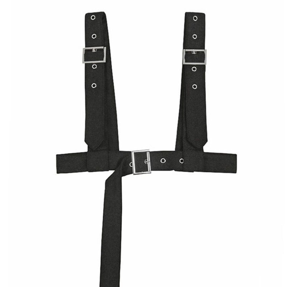 Stylish Felt Dress with Suspenders