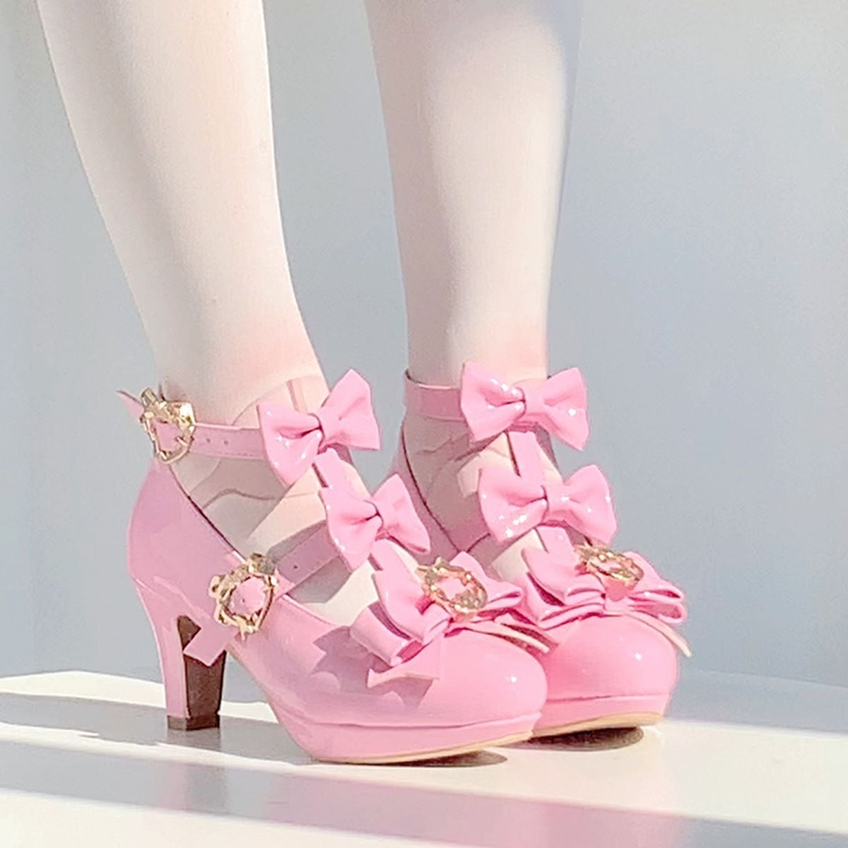 Bow Adorned Lolita High Heels