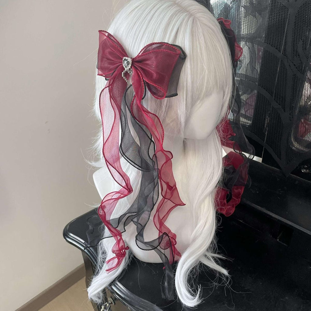 Cross Frill Ribbon Hair Accessory