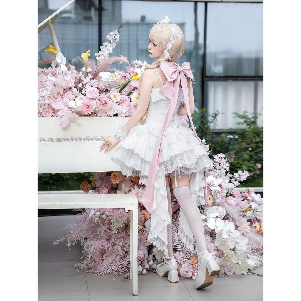 Magical Girl White Frill Dress Set
