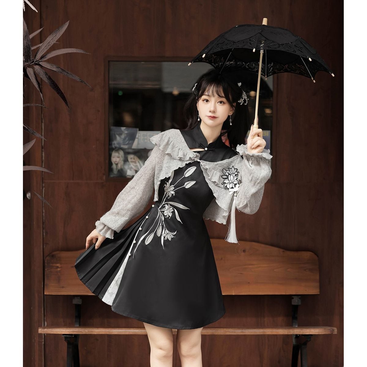 Graceful China-Style Dress Set