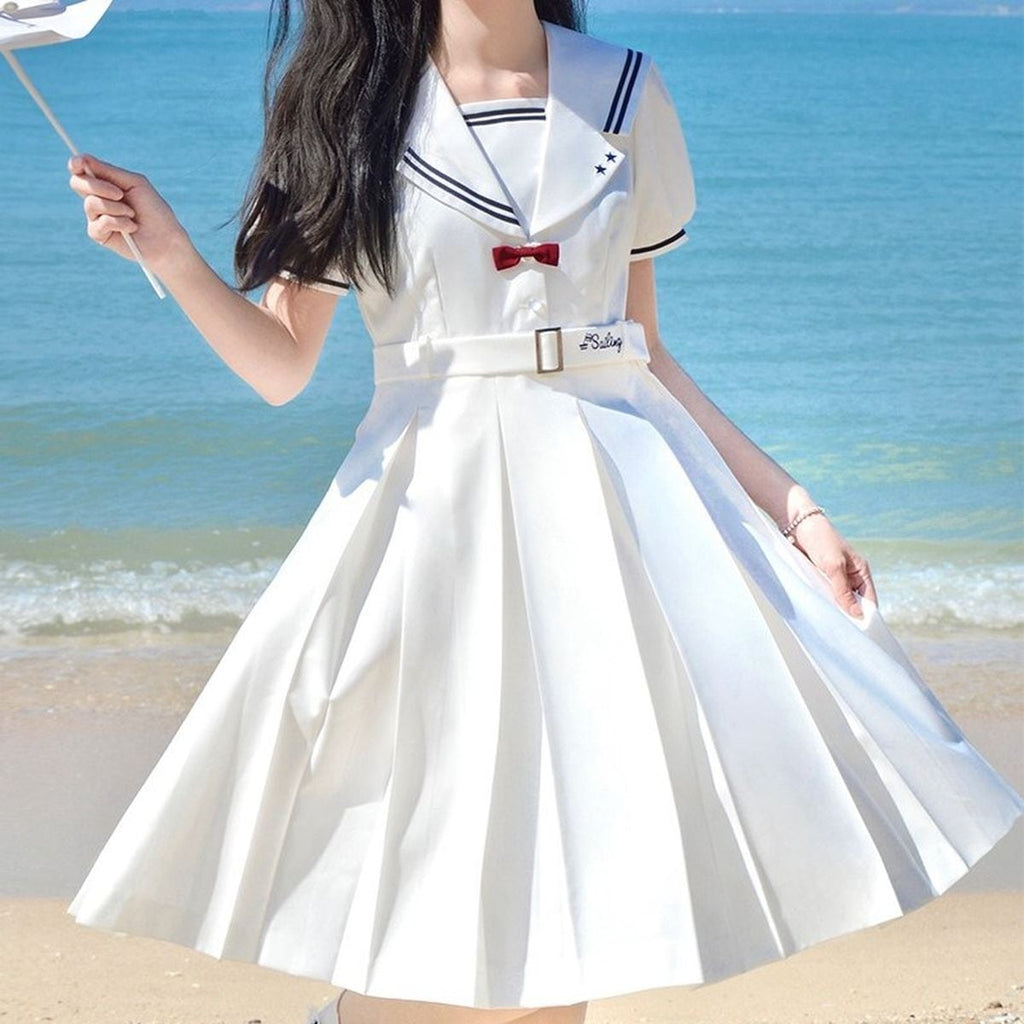 Cute Short Sleeve Sailor Outfit