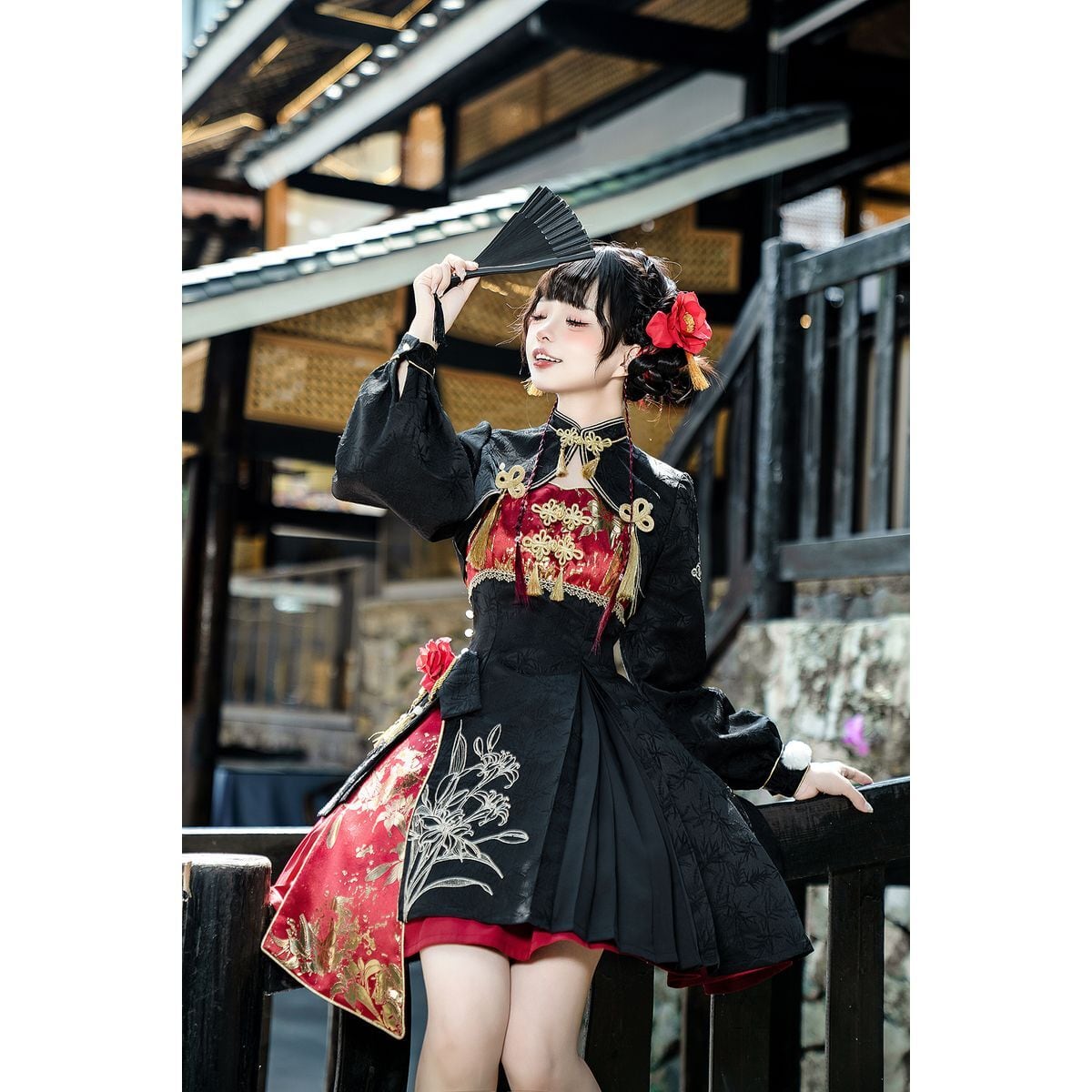 Stylish Asymmetrical Chinese Lolita Attire