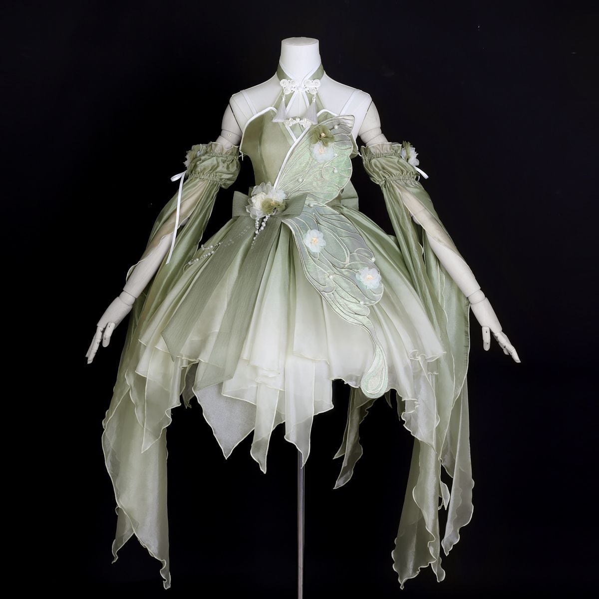 Butterfly Embroidered Chinese Dress Set