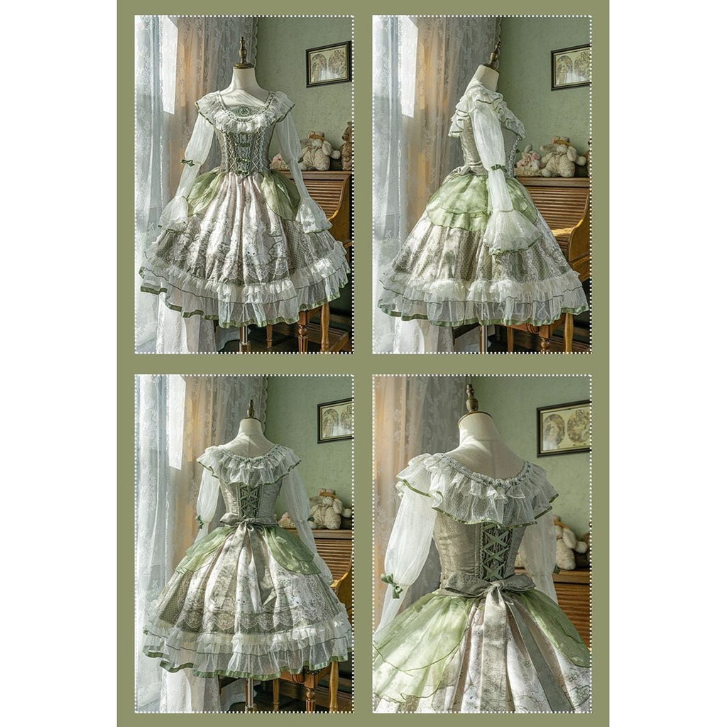 Elegant Green Frill Lolita Dress