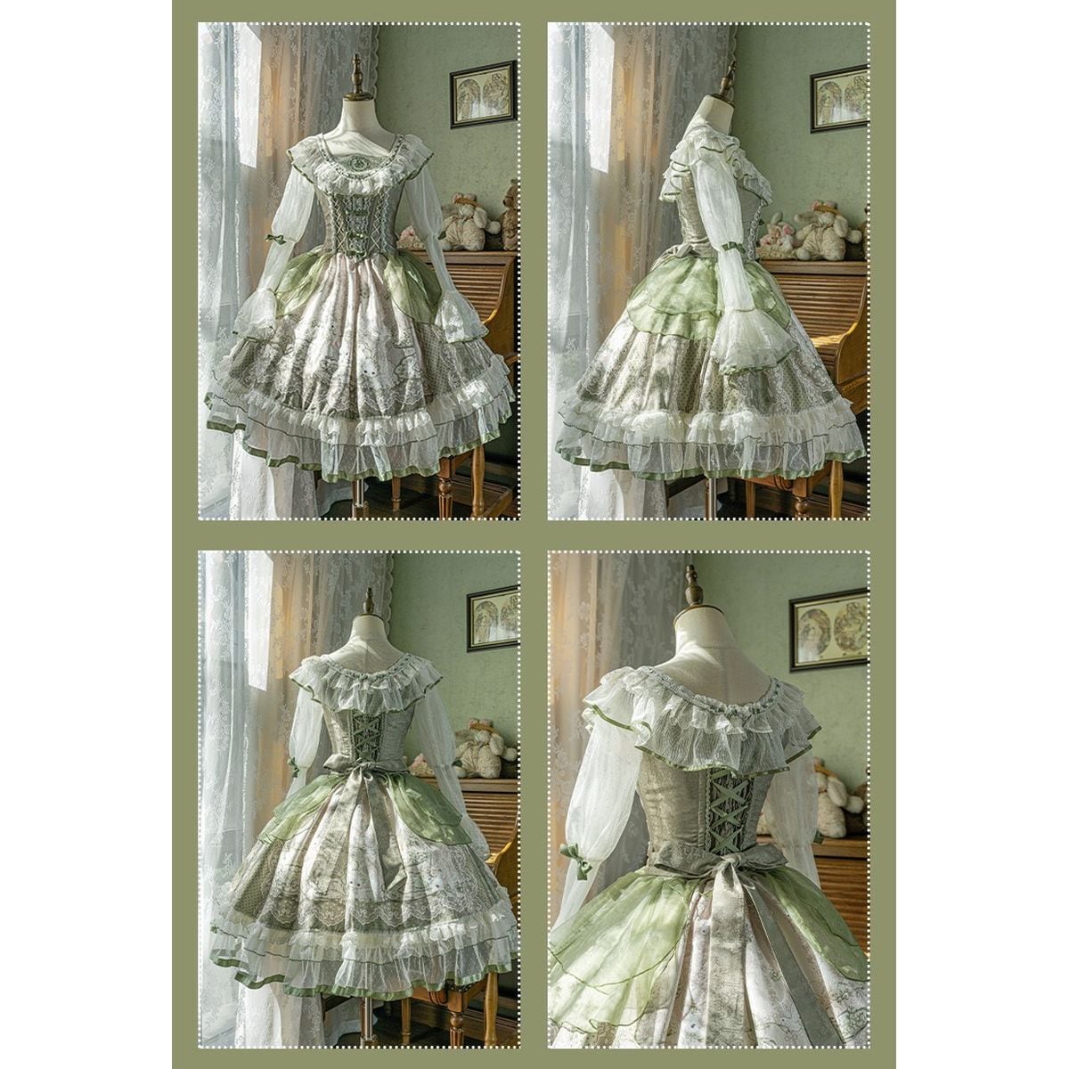 Elegant Green Frill Lolita Dress