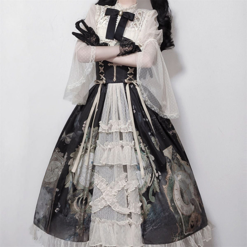 Chic Gothic Cross Lolita Dress