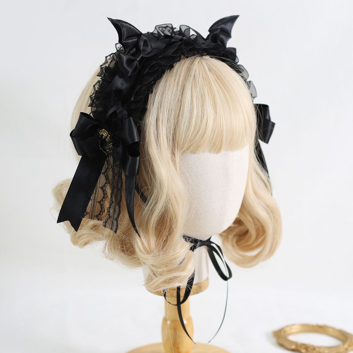 Devil Wings Lace Headpiece