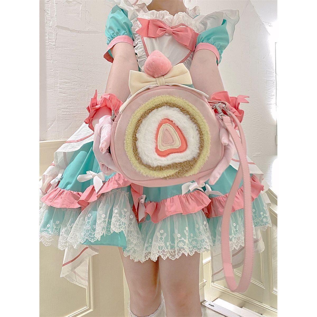 Strawberry Roll Cake Backpack