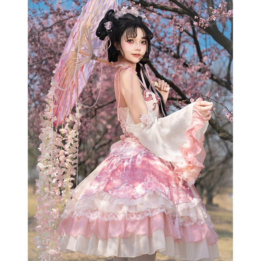 Cherry Blossom Chinese-Inspired Dress
