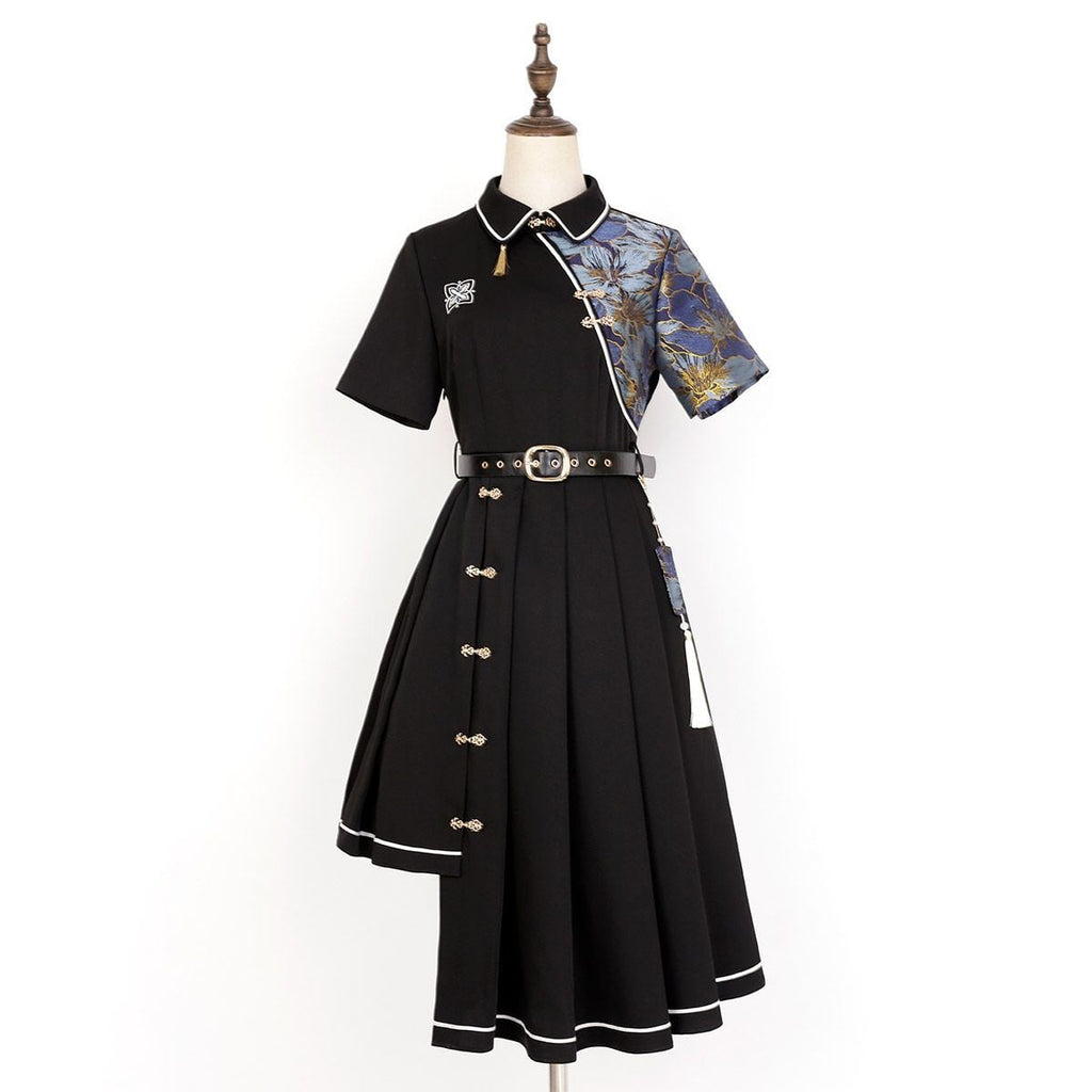 Stylish Asymmetrical Oriental Dress