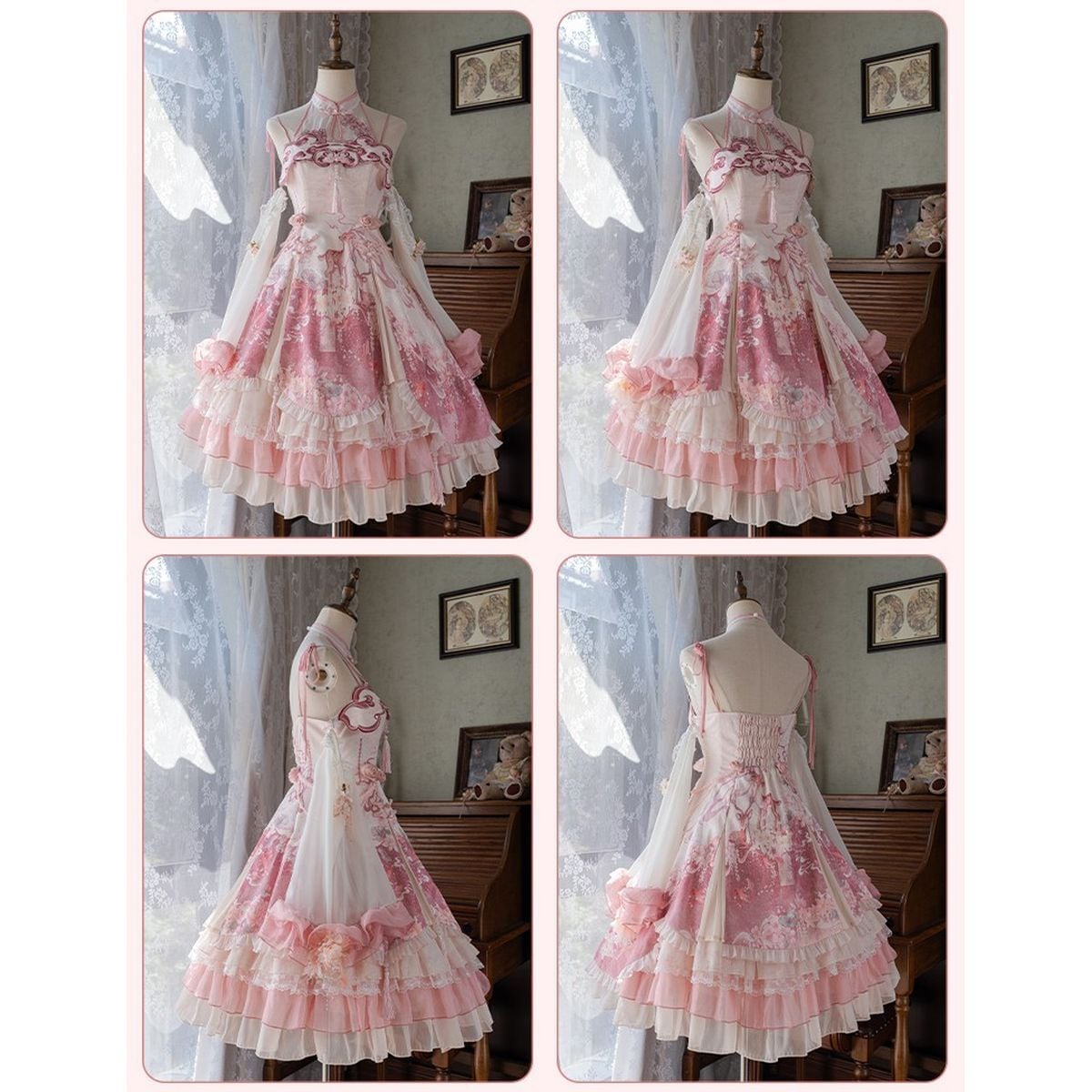 Cherry Blossom Chinese-Inspired Dress