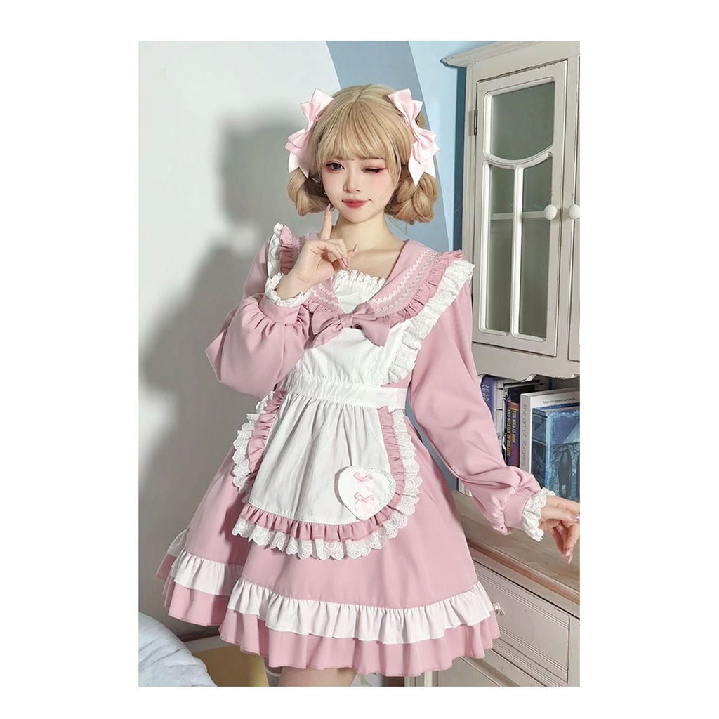 Sailor Collar Frill Maid Dress